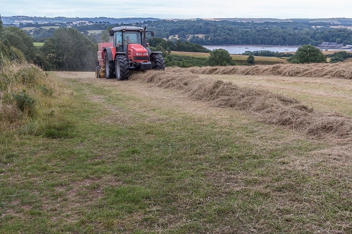 Hay making with Paul Maunder at Blackers field
